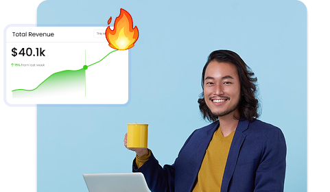 Person analyzing social media growth charts