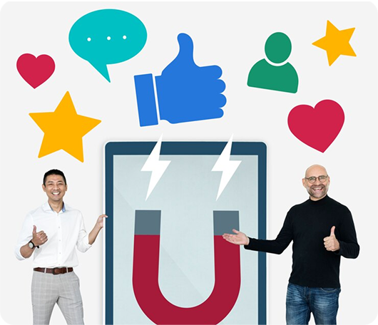 Chart showing consistent traffic growth from social media campaigns